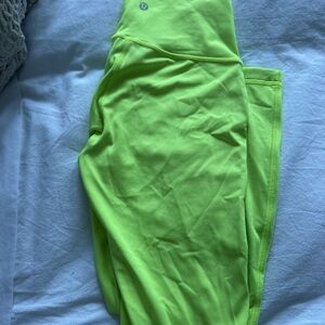 Lululemon Athletica Green Leggings Smooth Fabric